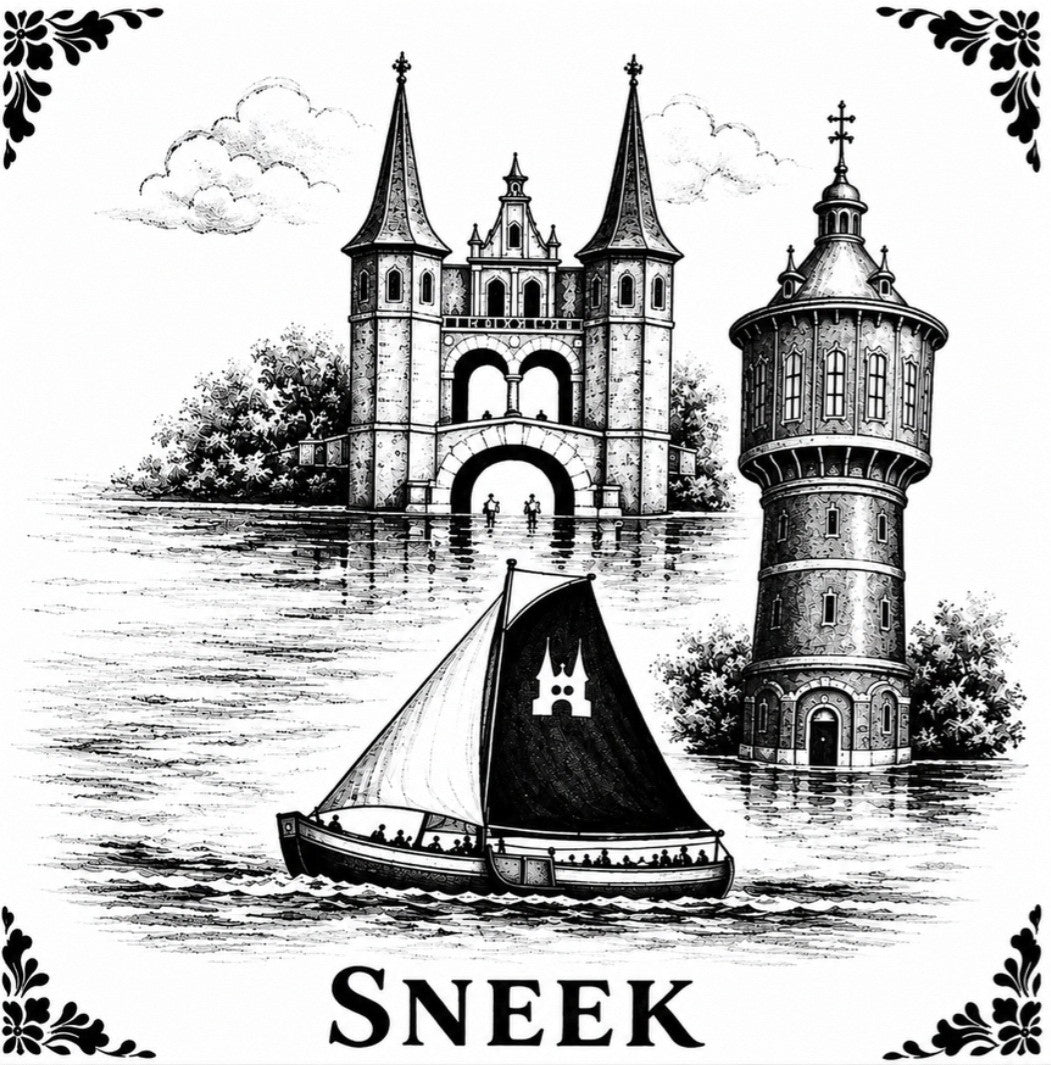 Decoratieve tegel Sneek – 15x15 cm